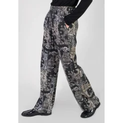 Pantalon loose, large BULBIZA noir Xia en viscose