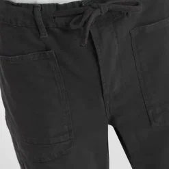 Pantalon loose, large HOBO noir Jesse en coton