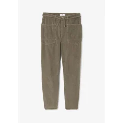 Pantalon loose, large MADIE marron Dot