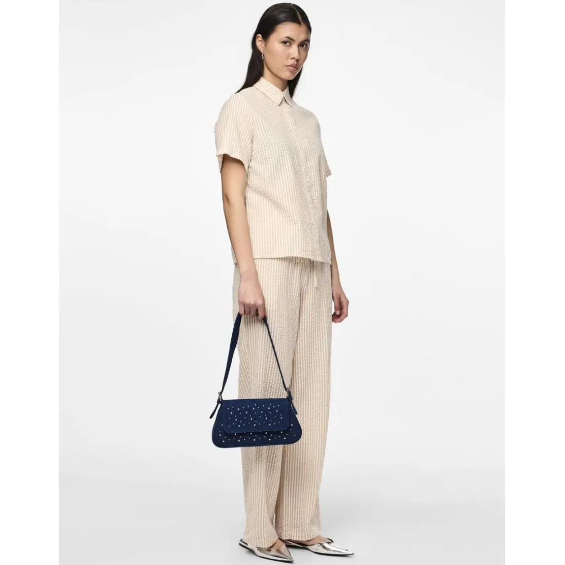 Pantalon loose string en coton Sally beige Quin