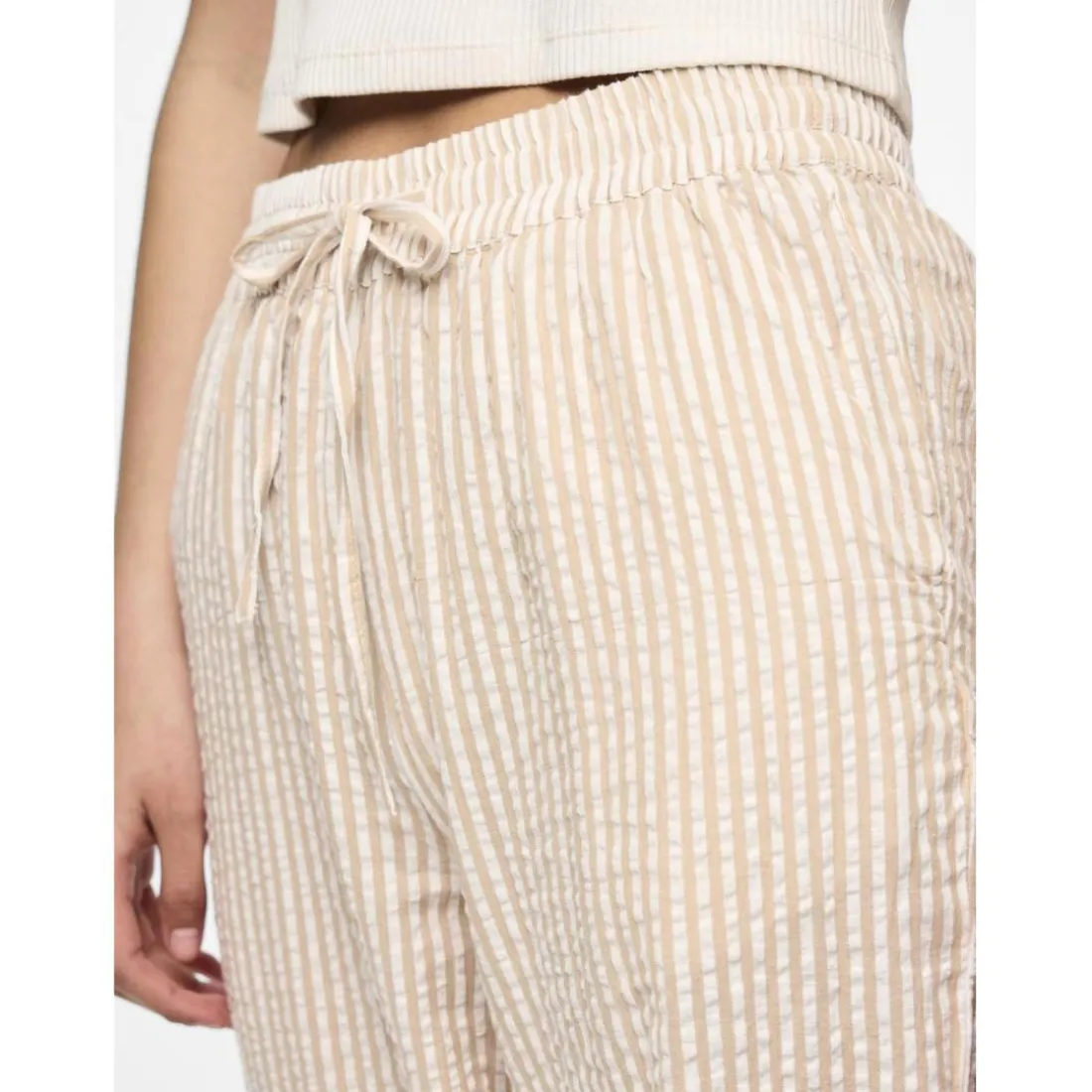 Pantalon loose string en coton Sally beige Quin