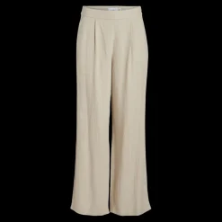 Pantalon regular fit gris clair en lin