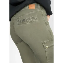 Pantalon slim ARMY marron en coton