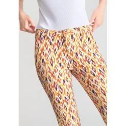 Pantalon slim DYLI MAY fauve jaune en coton Nea