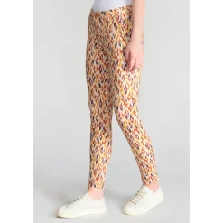 Pantalon slim DYLI MAY fauve jaune en coton Nea