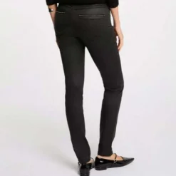 Pantalon slim femme Morgan noir en coton