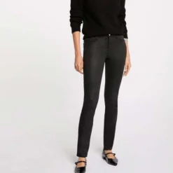 Pantalon slim femme Morgan noir en coton