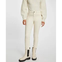 Pantalon slim taille standard ivoire