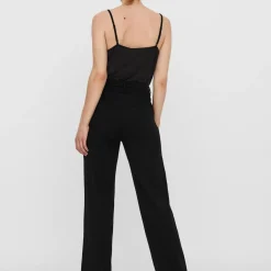 Pantalon Straight Fit Taille moyenne Pleine longueur noir Zadie