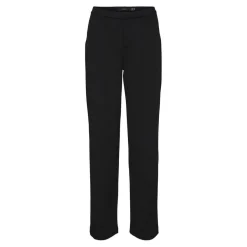 Pantalon Straight Fit Taille moyenne noir