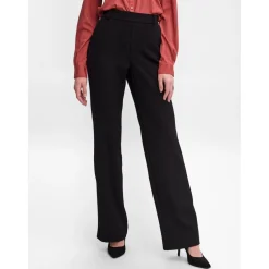Pantalon Straight Fit Taille moyenne Pleine longueur noir Alia