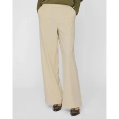 Pantalon taille haute jambe ample Varone gris Kaye