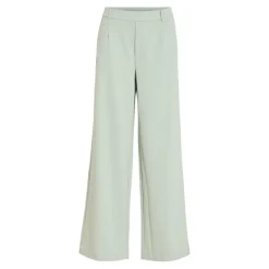Pantalon taille haute jambe ample Varone vert Luna