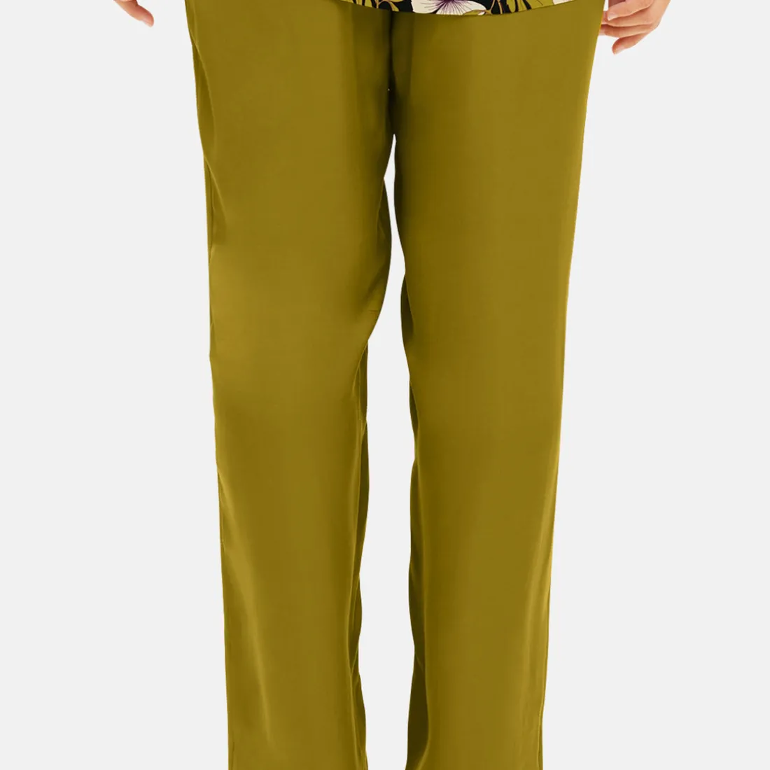 Pantalon vert en viscose