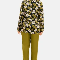 Pantalon vert en viscose