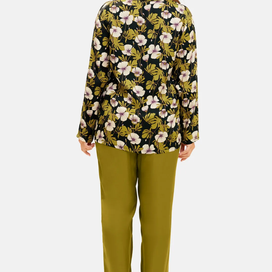 Pantalon vert en viscose