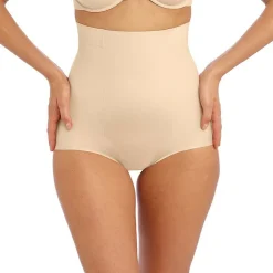 Panties sculptant taille haute - Beige INES SECRET en nylon