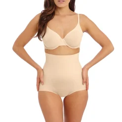 Panties sculptant taille haute - Beige INES SECRET en nylon