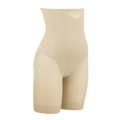 Panty gainant taille haute beige en nylon