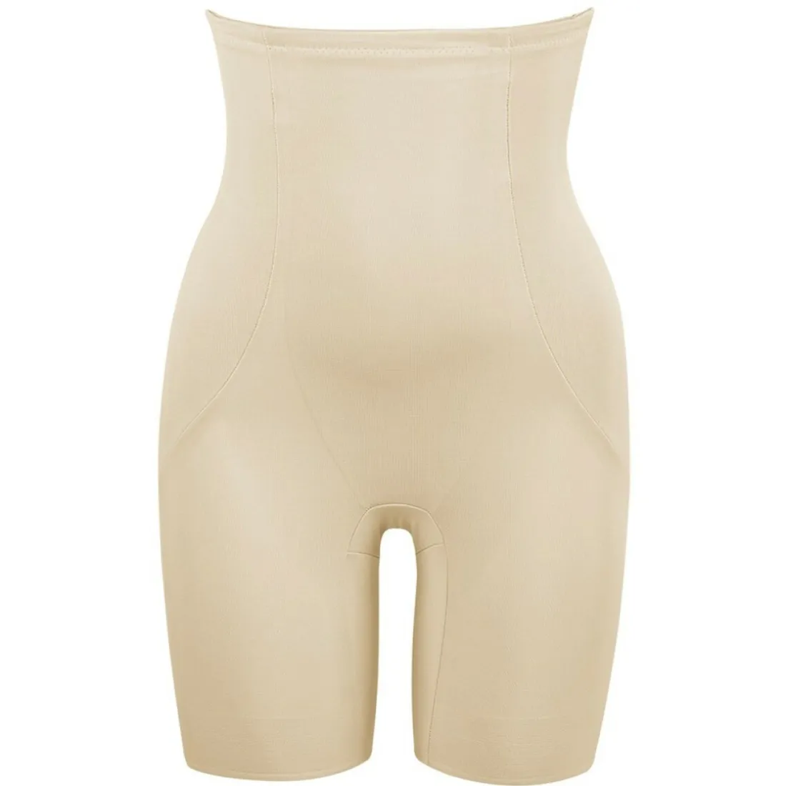 Panty gainant taille haute beige en nylon