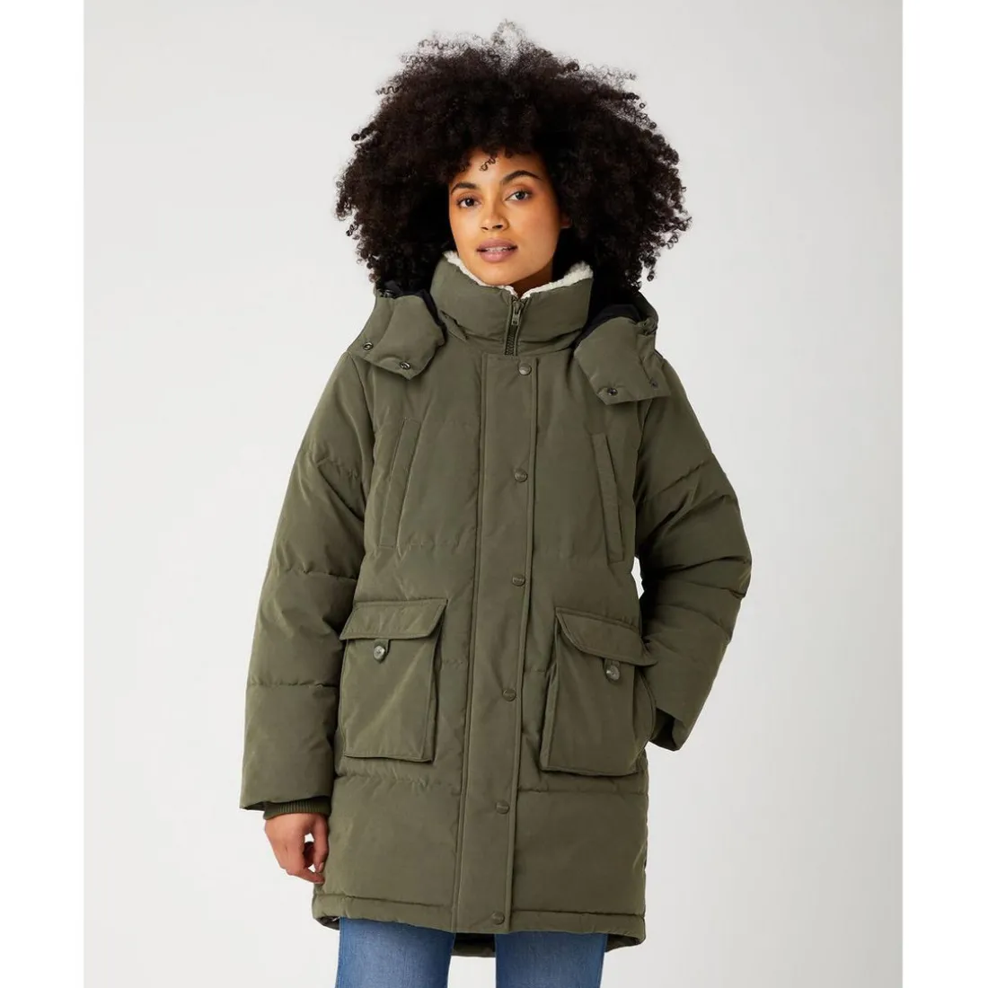 Parka Femme Long Parka kaki