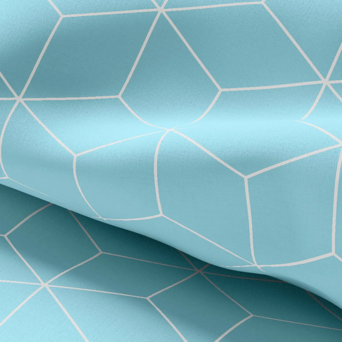 Parure de lit coton JEHAUT - bleu clair