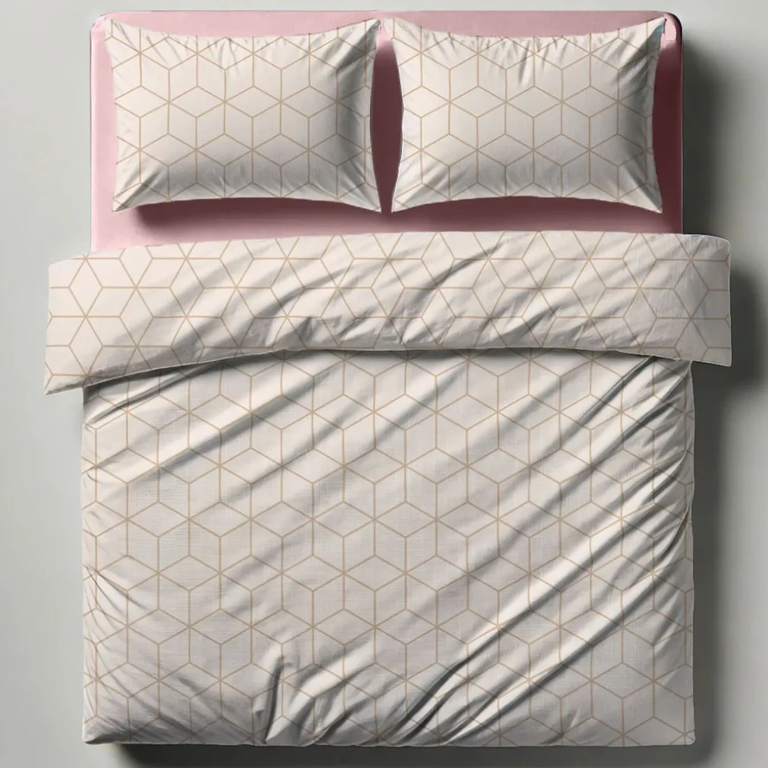 Parure de lit coton JEHAUT - rose