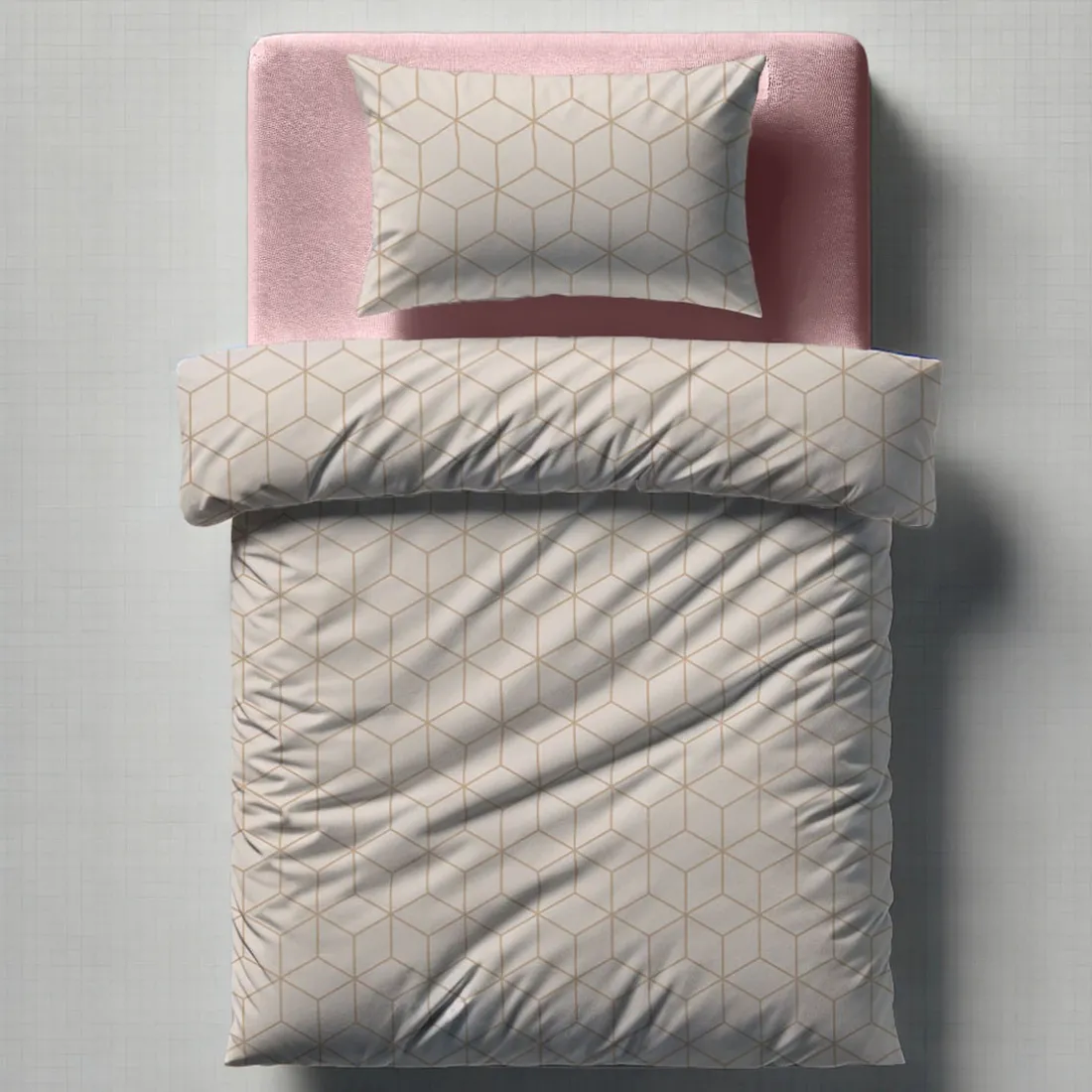 Parure de lit coton JEHAUT - rose