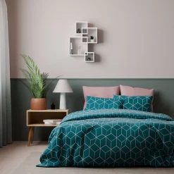 Parure de lit coton JEHAUT - vert émeraude