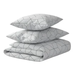 Parure de lit coton JEHAUT - blanc/noir