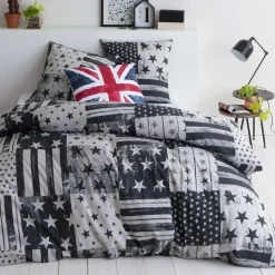 Parure de lit coton STARLY - gris