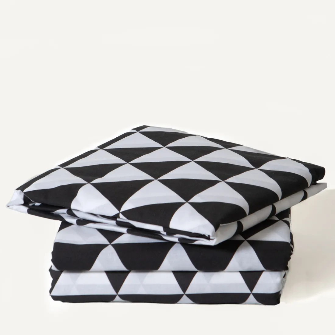 Parure de lit en Coton LORENZ- Noir/Blanc