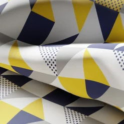 Parure de lit en coton TRIGONE - Bleu