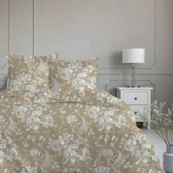 Parure de lit Housse de couette +2Taies 240X220 VERSAILLES beige