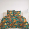 Parure de lit Housse de couette +2Taies 240X220 BRESIL orange