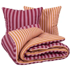Parure de lit imprimée Cherry 240x220cm - rouge grenat