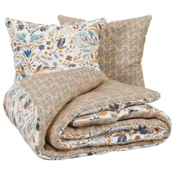 Parure de lit imprimée Kilda 260x240cm - beige lin