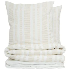 Parure de lit Isao coton blanc/jaune 240x220cm