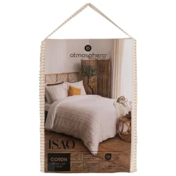 Parure de lit Isao coton blanc/jaune 240x220cm