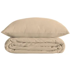 Parure de lit Landiha Percale beige lin 260x240cm