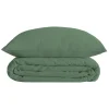 Parure de lit Landiha 240x220cm Percale vert jade
