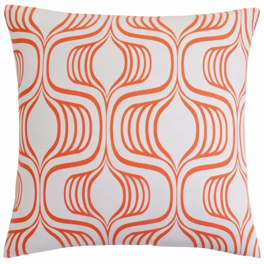 Parure de lit polycoton GRÉGOR - orange/blanc