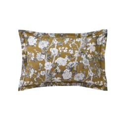 Parure drap plat 240 x 300 cm + 2 taies 65 x 65 satin IMPERIAL Olive