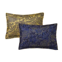 Parure drap plat 240 x 300 cm + 2 taies 65 x 65 satin ELIXIR Indigo
