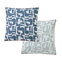 Parure Drap plat 240 x 300 cm + 2 taies 65 x 65 + DH CRAFT Bleu paon