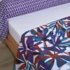 Parure drap plat 240 x 300 cm + 2 taies 65 x 65 percale EQUINOXE Violine