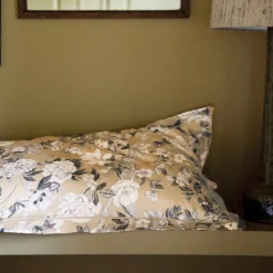 Parure drap plat 240 x 300 cm + 2 taies 65 x 65 satin IMPERIAL Chanvre