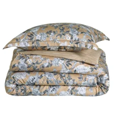 Parure drap plat 240 x 300 cm + 2 taies 65 x 65 satin IMPERIAL Chanvre