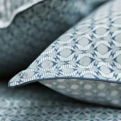Parure drap plat 240 x 300 cm+ 2 taies 65 x 65 percale DANDY Sauge