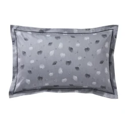 Parure drap plat 240 x 300 cm + 2 taies 65 x 65 satin jacquard KYOTO Graphite